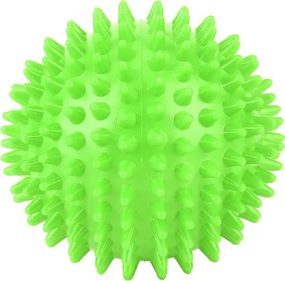 Produktbild von Grüner, 9 cm großer, robuster Massageroller aus Kunststoff mit Igelkugeln – Fitness- und Entspannungswerkzeug für die Finger