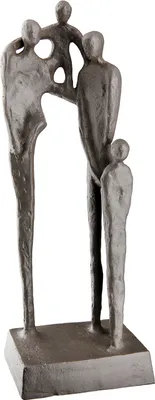 Immagine prodotto di Gilde Skulptur, "Happy Family", Familienmotiv, Eisen, braun, VE 2, L. 5 cm, B. 9 cm, H. 23 cm 84275 4063387842751