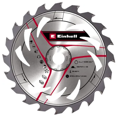 Zdjęcie produktu dla Einhell Ręczna pilarka tarczowa akcesoria Tarcza pilarska HM Mit-Dü 150x16 Z20