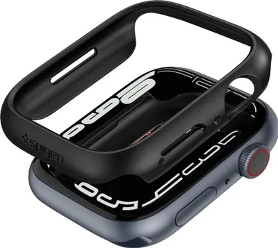 Produktbild von Spigen ACS04184, Hülle, Smartwatch, Schwarz, Apple, Apple Watch Series 7 (41mm), Polycarbonat (PC)