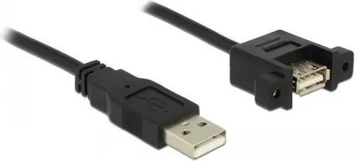 Produktbild von DeLOCK 85462, 0,25 m, USB A, USB A, USB 2.0, 0,48 Gbit/s, Schwarz