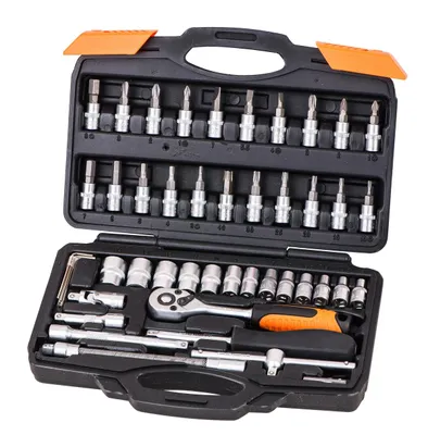 Immagine prodotto di Varan Motors - VT13011 Set di chiavi a cricchetto 46 pezzi 1/4 di pollice cricchetto cricchetto prese bit cricchetto box
