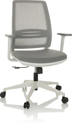 Produktbild von hjh OFFICE Home Office Bürostuhl PROFONDO ECO W Schreibtischstuhl mit Armlehnen Stoff / Netzstoff Drehstuhl