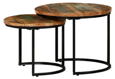Produktbild von 2-teiliges Set Tisch Couchtisch Beistelltisch Wohnzimmertisch Kaffeetisch Sofatisch Holztisch Teetisch