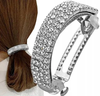 Produktbild von Haarnadel - Kristall - Eleganz - Zirkonia - Vielseitig - Hochwertiges Metall - Silber