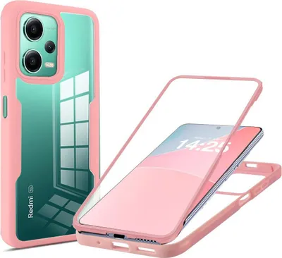 Produktbild von 360 Grad Handyhülle für Xiaomi Redmi Note 12 Pro 5G Full Cover Rundum Schutz Farbe: Rose