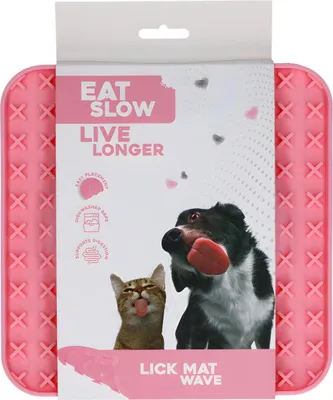 Obrázok produktu pre Jedzte pomaly, žite dlhšie Lízacia podložka Wave Pink