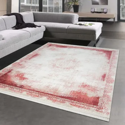 Produktbild von Orientalischer Wollteppich - verwaschener Effekt - rot Größe - 200 x 290 cm
