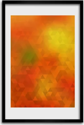 Produktbild von Bild - Bilderrahmen - 40 cm x 60 cm - MDF - Rahmen - Wandkunst - Abstraktion Dreiecke