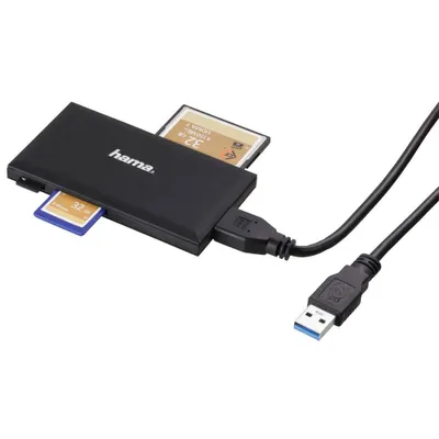 Produktbild von Hama 00181018, MS Duo, MS PRO Duo, MS Pro-HG Duo, Speicherstick (MS), MicroSD (TransFlash), MicroSDHC, MicroSDXC,..., Schwarz, 5 Mbit/s, USB 3.2 Gen 1 (3.1 Gen 1) Type-A, 903 mm, 90 mm
