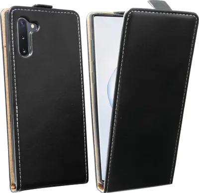 Obrázok produktu pre cofi1453® Flipové puzdro kompatibilné s mobilným telefónom SAMSUNG GALAXY NOTE 10 (N970F) Vertikálne skladacie ochranné puzdro Flip Cover Black