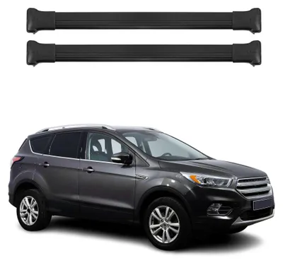 Image de Barres de toit transversales pour Ford Kuga II 2012-2019 Aluminium Noir 2Pcs
