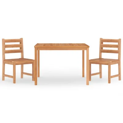 Produktbild von vidaXL 3-tlg. Garten-Essgruppe Massivholz Teak
