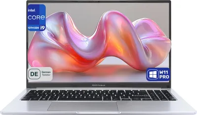 Produktbild von Asus Vivobook 15 OLED Business Laptop, Intel Core i9 13900H, 15.6" FHD (2880x1620) Display, Intel Graphics, QWERTZ Tastatur, W11 Pro,Silber, 16 GB RAM | 1 TB SSD