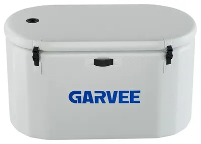 Produktbild von Tragbare aufblasbare Eisbadewanne - Kältebad-Pod - 940 l Volumen - Isolierter Deckel - PVC - Kompatibel mit Wasserkühlern - Weiß