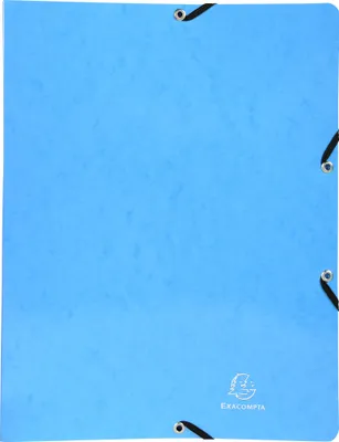 Image de Exacompta 20x Classeur à élastiques 2 anneaux 15mm Iderama A4 Bleu clair 54897E