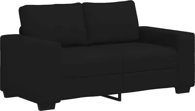Produktbild von vidaXL 2-Sitzer-Sofa Schwarz 160x77x82 cm Stoff