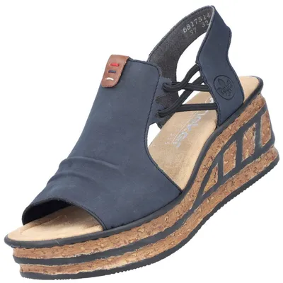 Immagine prodotto di Rieker sandali da donna con zeppa blu