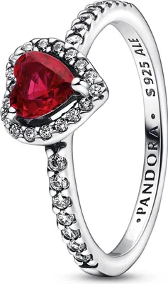 Produktbild von Pandora 198421C02 Ring Damen Ausgeprägtes Rotes Herz Sterling-Silber Gr. 52