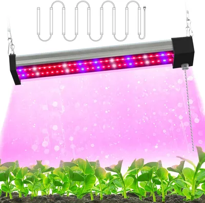 Productafbeelding van LED plantlamp met 58 LED's, 30 cm, volledig spectrum plantlamp, 10W LED groeilamp. Geschikt voor zaailingen en cannabis. AC100–277V, uitbreidbaar