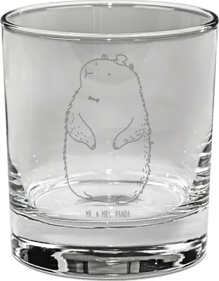Produktbild von Mr. & Mrs. Panda Tumbler Murmeltier - Transparent - Geschenk, Freundlichkeit, Glas, Whiskey, Respekt, Knigge, Whiskyglas, eiswürfelglas, Anstand, Fröhlichkeit, Lowball