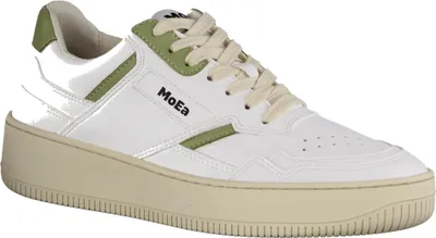 Produktbild von Moea GEN1-6838 veganer + nachhaltiger Damensneaker in weiß/grün, Wechselfußbett - Damenschuhe Top Trends, Weiß