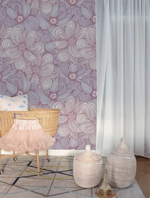 Produktbild von Coloray Fototapete 152x104 cm Latextapete Magicstick - Floral Girlyful Doodle.