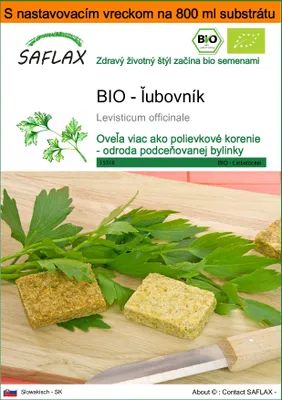 Obrázok produktu pre SAFLAX Garden in the bag - BIO - ľubovník - Levisticum officinale - 100 Semená - S pestovateľským substrátom v praktickom samostaviteľnom vrecku
