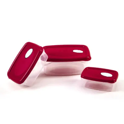 Immagine prodotto di BAMA Set di vasetti per alimenti FRESKA, rosso