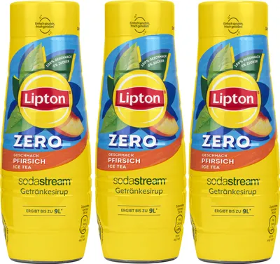 Produktbild von Sirup Sodastream Lipton Ice Tea Peach Zero , 440 ml, 3 šálky
