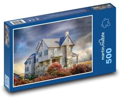 Obrázok produktu pre Puzzle 500 Kamenný dom v búrke - martinpuzzle