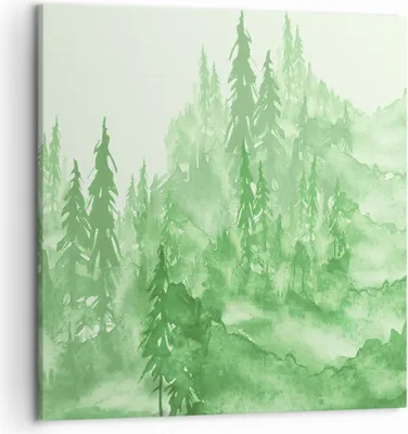 Produktbild von Bild auf Leinwand - Leinwandbild - Wald Baum Natur - 50x50cm - Wand Bild - Wanddeko - Wandbilder - Leinwanddruck - Bilder - Kunstdruck - Wanddekoration - Leinwand bilder - Wandkunst - AC50x50-4046
