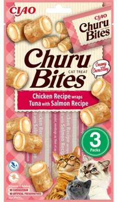 Zdjęcie produktu dla Przysmak dla kota Churu Bites Tuńczyk i Łosoś 3 x 10 g