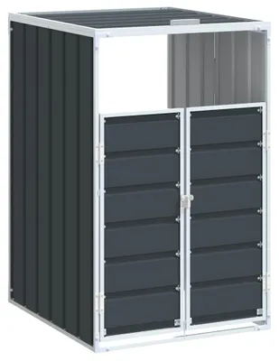 Produktbild von vidaXL Mülltonnenbox für 1 Tonne Anthrazit 72x81x115 cm Stahl