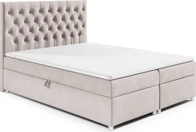 Produktbild von Best for Home Boxspringbett mit Bettkasten Trinity K-14 Bonellfederkern inkl. Topper-200x200-Creme