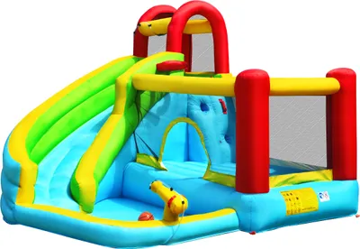 Obrázek produktu pro COSTWAY Nafukovací skákací hrad se skluzavkou, bazén na hraní Sprinburg, brouzdaliště pro vodní park 320 x 305 x 213 cm