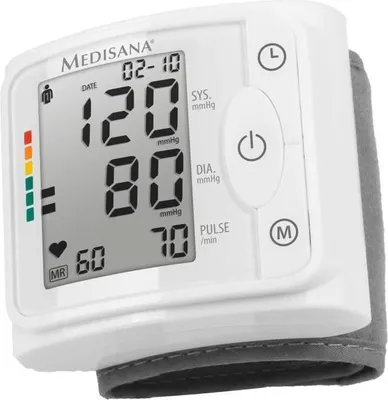 Produktbild von Blutdruckmessgerät Handgelenk MEDISANA BW 320, Arrhythmie-Erkennung, XL Ziffern, 120 Speicherplätze, Medizinprodukt