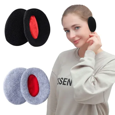 Imagen del producto de Protectores auditivos con protección contra el viento y el frío, 2 unidades, forrados, para hombre y mujer