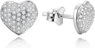 Produktbild von Herzförmige Ohrringe aus Silber
