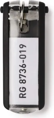 Zdjęcie produktu dla DURABLE Zawieszki do kluczy KEY CLIP, Czarny, 195701, 6 szt.