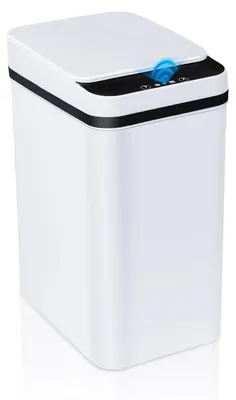 Produktbild von Intelligenter 12-Liter-Mülleimer mit Bewegungssensor, berührungslose automatische Öffnung, ABS-Abfalleimer für Bad und Küche- White
