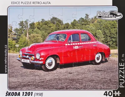 Obrázek produktu pro Puzzle č. 76 - ŠKODA 1201 (1958) 40 dílků