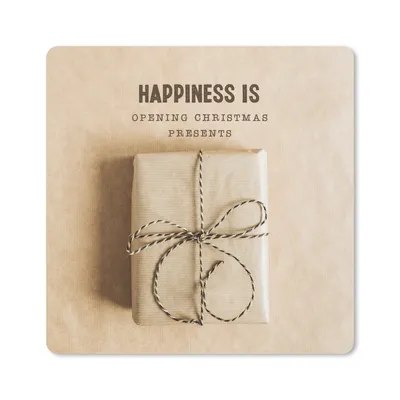 Produktbild von MuchoWow® Mauspad Mousepad Weihnachten - Geschenk - Zitat 20x20 cm - Mousepads - Maus Mat - Pad - Mausunterlage - Desk Mat - Bureauartikeln