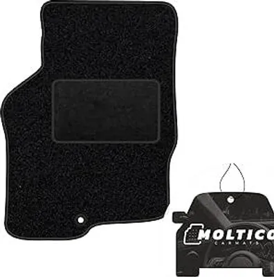 Produktbild von moto-MOLTICO Fahrer Fußmatte Auto Velours Fahrerseite Autoteppiche Schwarz Fahrermatte 1-teilig passend für Mitsubishi L200 II 2006-2015