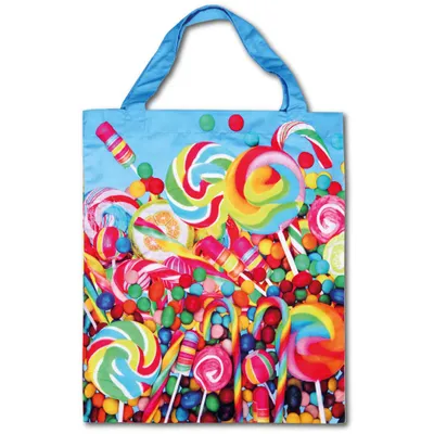 Image de Sac à provisions, impression photo "Bonbon" (36x42 cm), sac de transport en microfibre