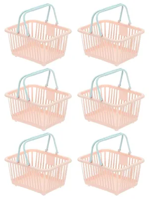 Produktbild von Mini Kunststoff Einkaufskörbe - Set von 6 mit Griffen
