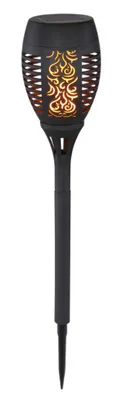Obrázek produktu pro Globo solární světlo černý plast s 12 LED diodami Výška 49,5 cm