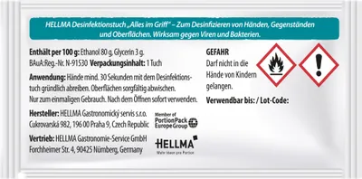 Produktbild von HELLMA Desinfektionstuch 60122196 400 St./Pack.