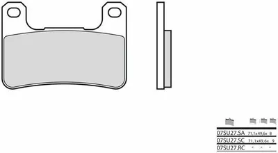 Obrázok produktu pre Brzdové doštičky BREMBO Street zo spekaného kovu - 07SU27SA