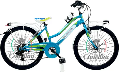 Immagine prodotto di Bicicletta da bambina MTB Canellini LINCY 24" - Azzurro/Verde